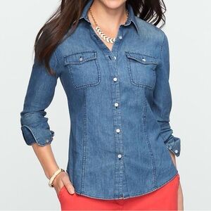 Talbots Classic Blue Button Down Shirt